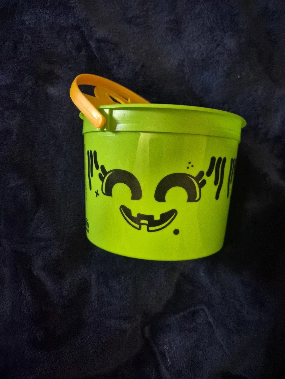 McDonald's Green Kids Boo Bucket with Yellow Handle and Cute Faces
